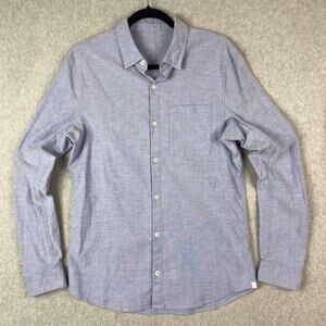 Lululemon Mens M Blue Long Sleeve Button Down Shirt